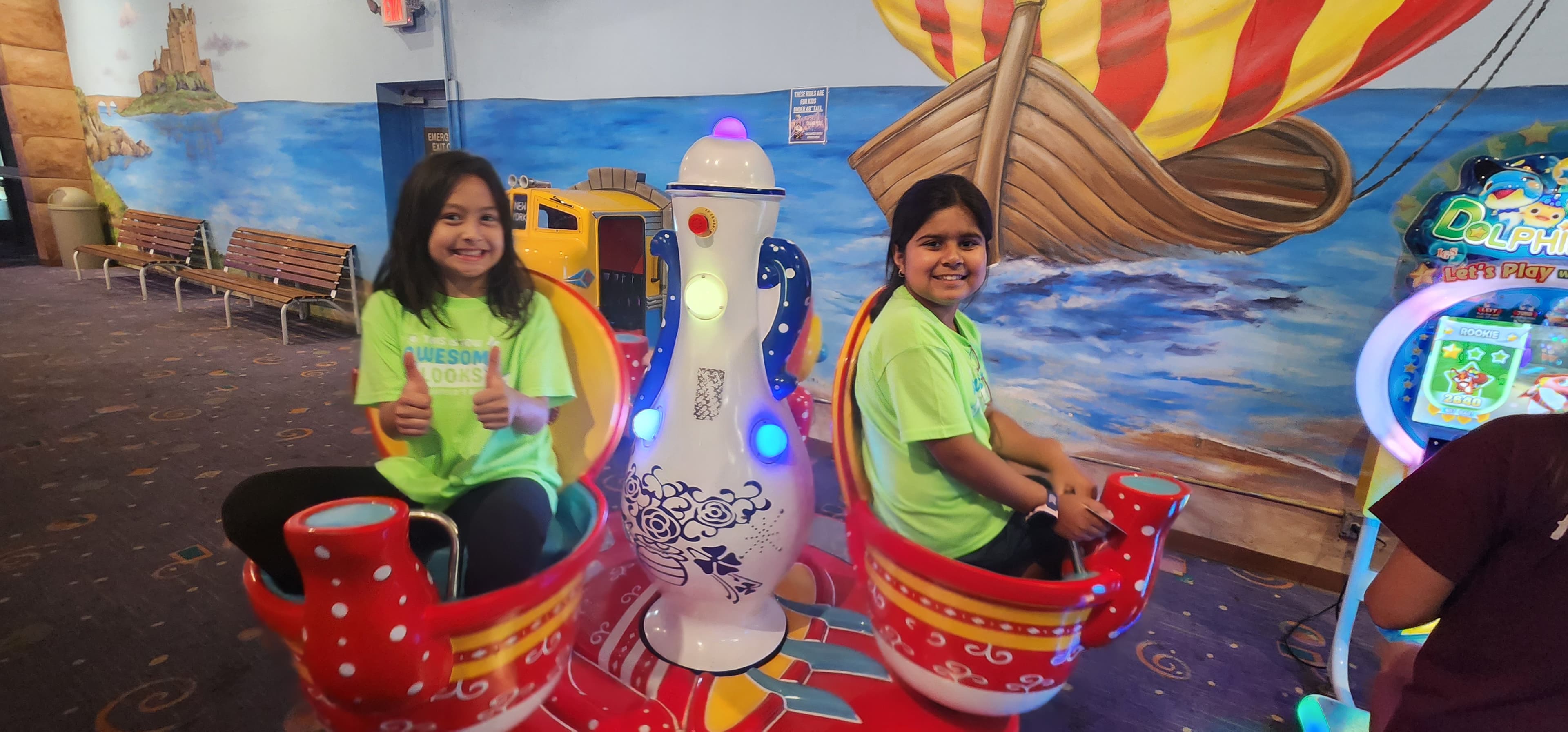 Campers on an outing ride