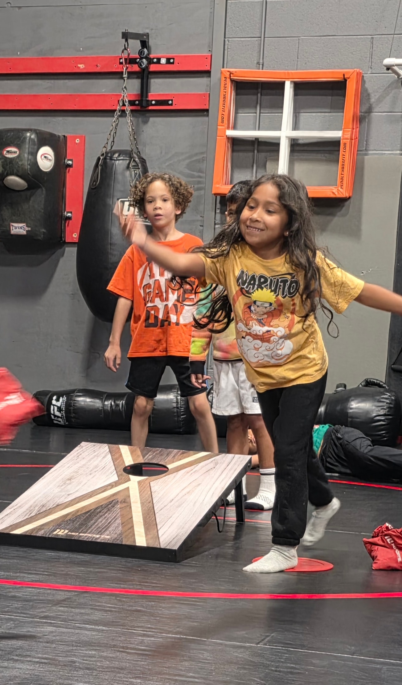 Campers playing indoor games